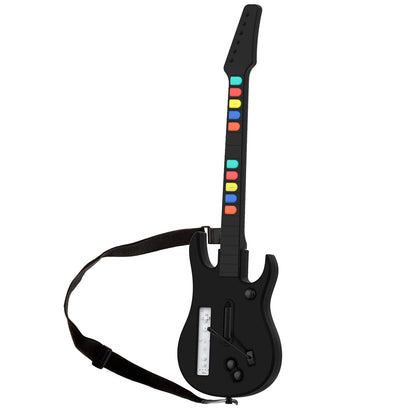 Wireless Wii Guitar Hero for Wii Contoller Compatible with Guitar Hero Wii and Rock Band 2 Games (Excluding Rock Band 1) Black Color