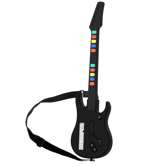 Wireless Wii Guitar Hero for Wii Contoller Compatible with Guitar Hero Wii and Rock Band 2 Games (Excluding Rock Band 1) Black Color