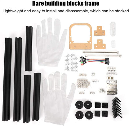 ITX Test Bench Computer Case PC Test Bench, ITX Computer Open Air Case Bracket Aluminum DIY Bare Frame, ATX Case Open Air Computer Case ITX Motherboard Test Bench-Black