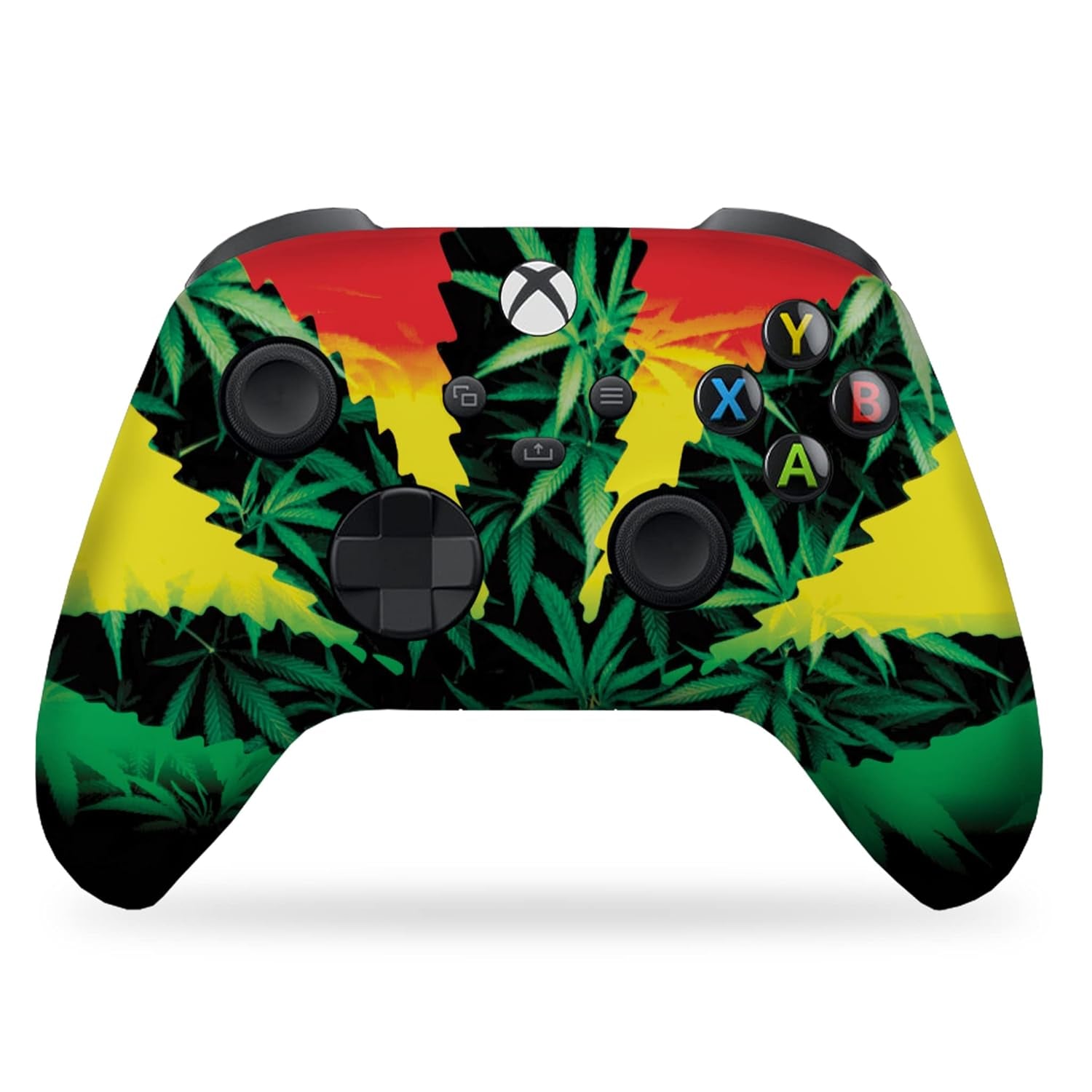 Green Weed Grass Custom X-Box Controller Wireless Compatible with X-Box One/Series X/S Proudly Customized in USA with Permanent HYDRO-DIP Printing (NOT JUST a SKIN)