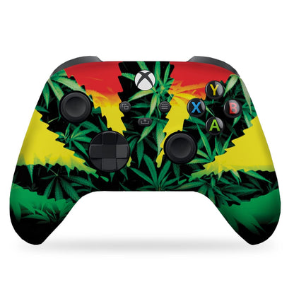 Green Weed Grass Custom X-Box Controller Wireless Compatible with X-Box One/Series X/S Proudly Customized in USA with Permanent HYDRO-DIP Printing (NOT JUST a SKIN)