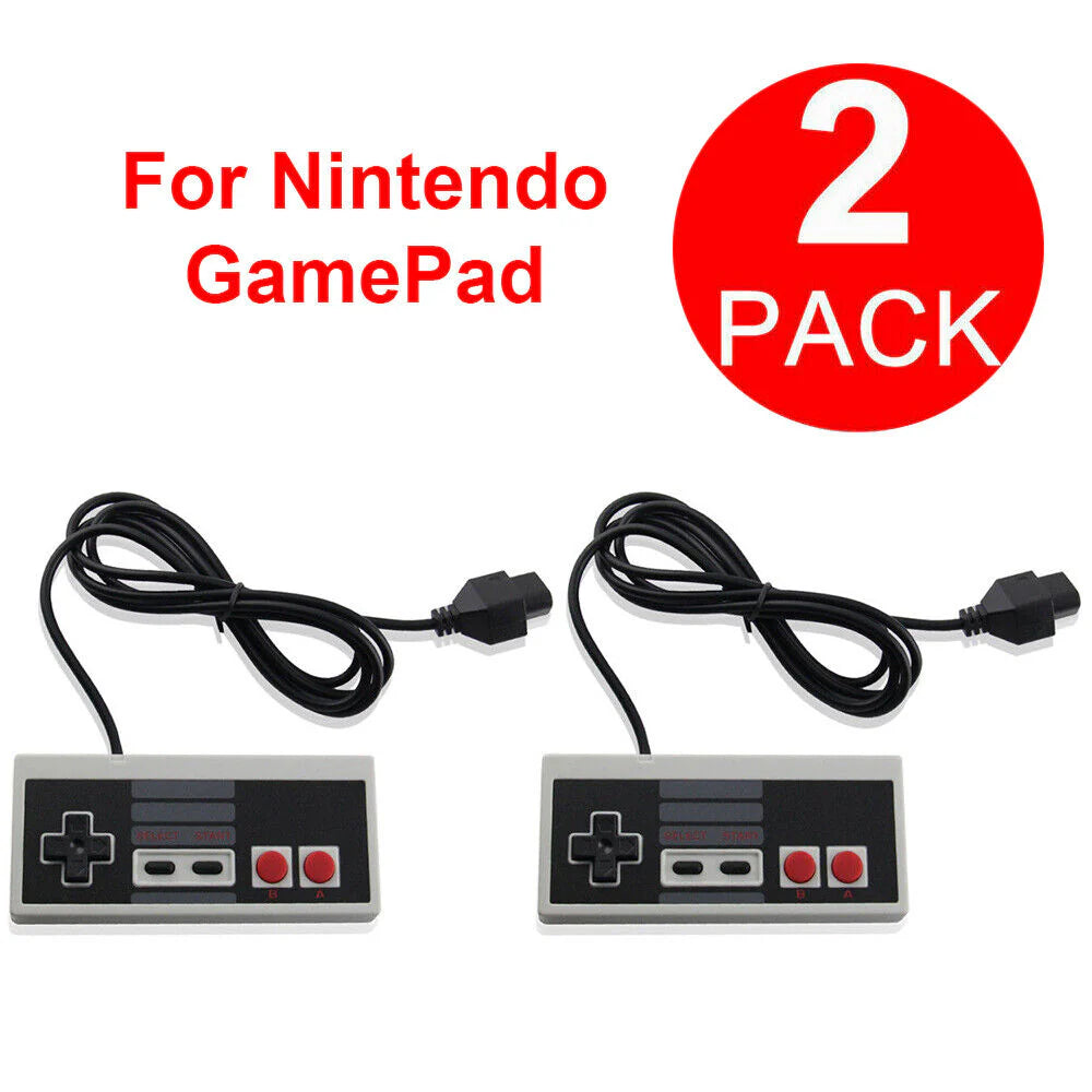 2 Pack Controller for NES-004 Original Nintendo NES Vintage Console Wired Gamepd