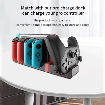 For Nintendo Switch Joycon Controller Charger Dock Stand Supports 4 Joycon Controllers and Switch Pro Game Dock Charging