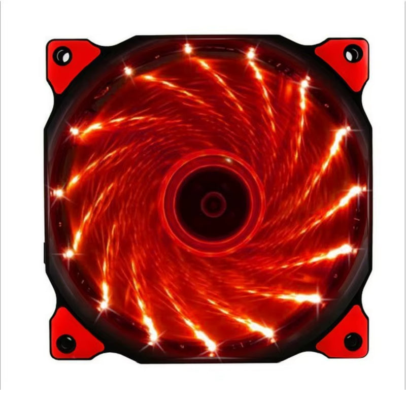 120Mm PC Computer Ultra Silent LED Cooling Fan Radiator, 12CM 120X120X25Mm 12V Computer Fan, 12VDC 3P IDE 4D(2Wire)