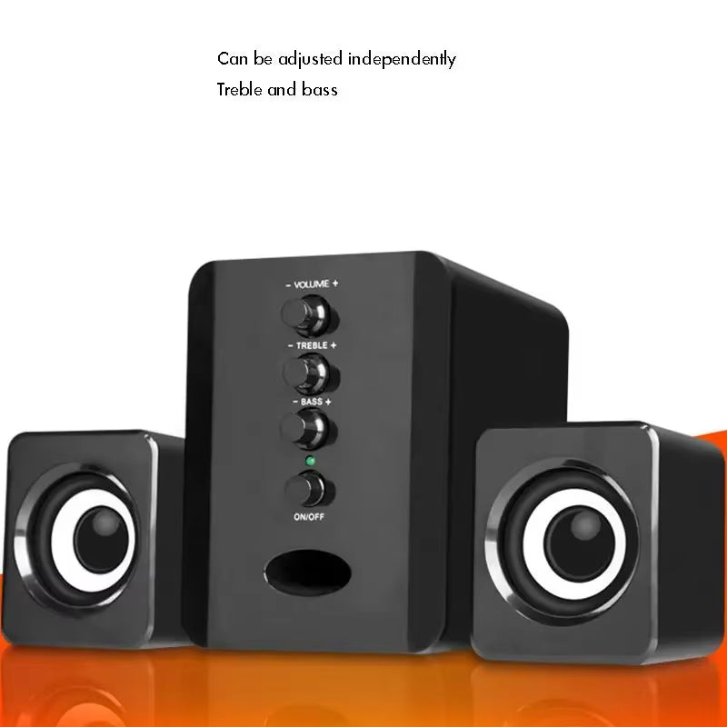 USB Subwoofer Speaker System, Wired Computer Speakers Great USB for DJ Music, Movies, Gaming, and Multimedia Laptops Computer