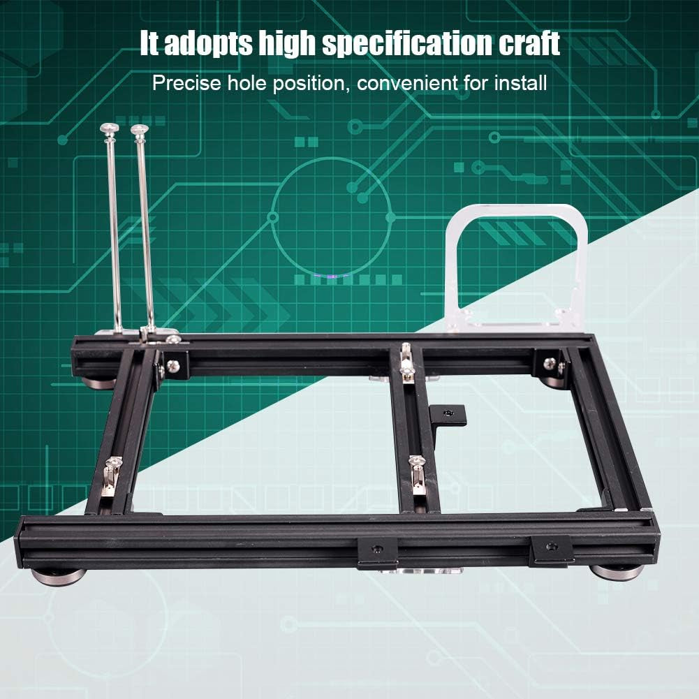 ITX Test Bench Computer Case PC Test Bench, ITX Computer Open Air Case Bracket Aluminum DIY Bare Frame, ATX Case Open Air Computer Case ITX Motherboard Test Bench-Black