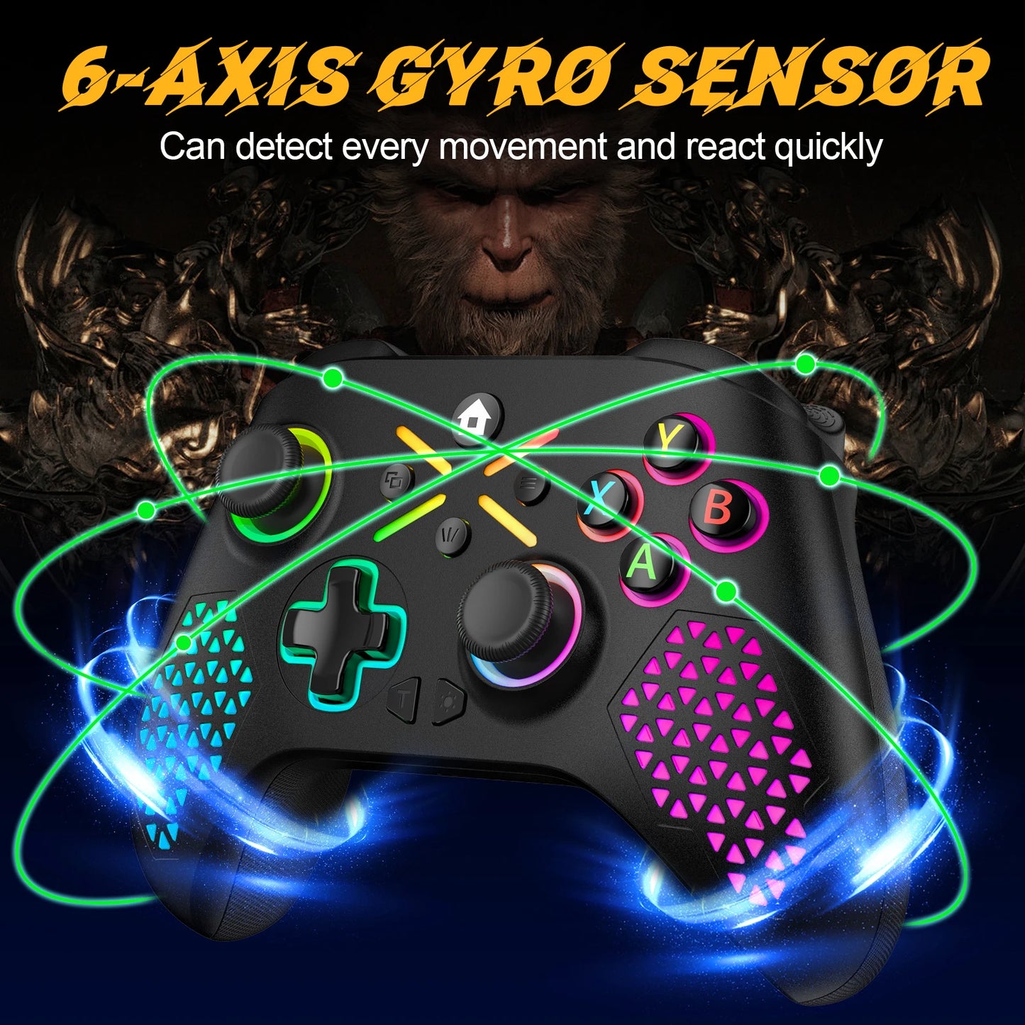 Wireless Gamepad for Xbox One ,Xbox Seris S ,Xbox Series X Console Win 7 8 10 Dual Vibra with Six Axis Gyroscope Game Controller