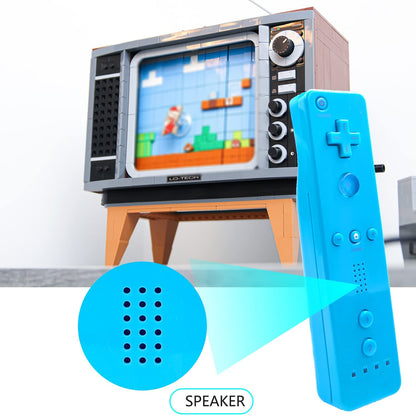 Wii Controller Pack - 2 Remote Controllers with Silicone Case and Wrist Strap for Wii U (Black and Blue)