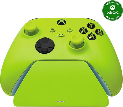 Universal Quick Charging Stand for Xbox Series X|S: Magnetic Secure Charging - Perfectly Matches Xbox Wireless Controllers - USB Powered - Electric Volt (Controller Sold Separately)