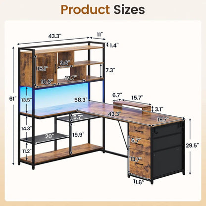 Barbarino L-Shaped Computer Desk
