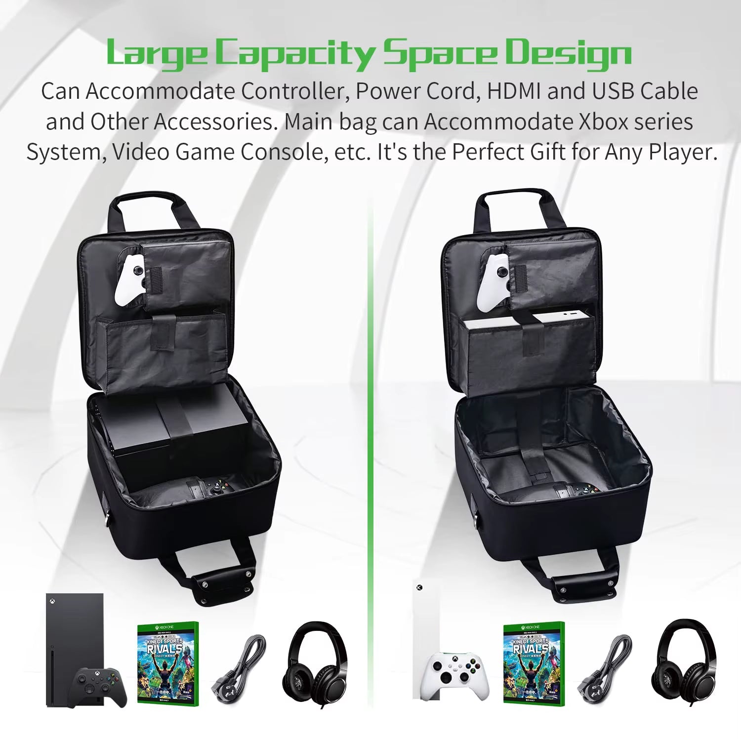 Carrying Case for Xbox Series X S, Xbox Series X Carrying Case Travel, Travel Bag for Xbox Console, Controllers&Otheraccessories