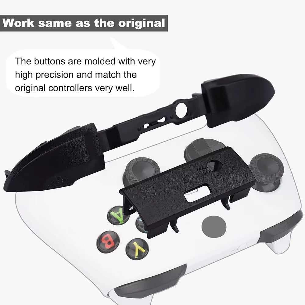 10 Pcs Bumpers Replacement LB RB Button for Xbox Series X/S Controllers Black Shoulder Trigger Buttons Top Middle Bracket Repair