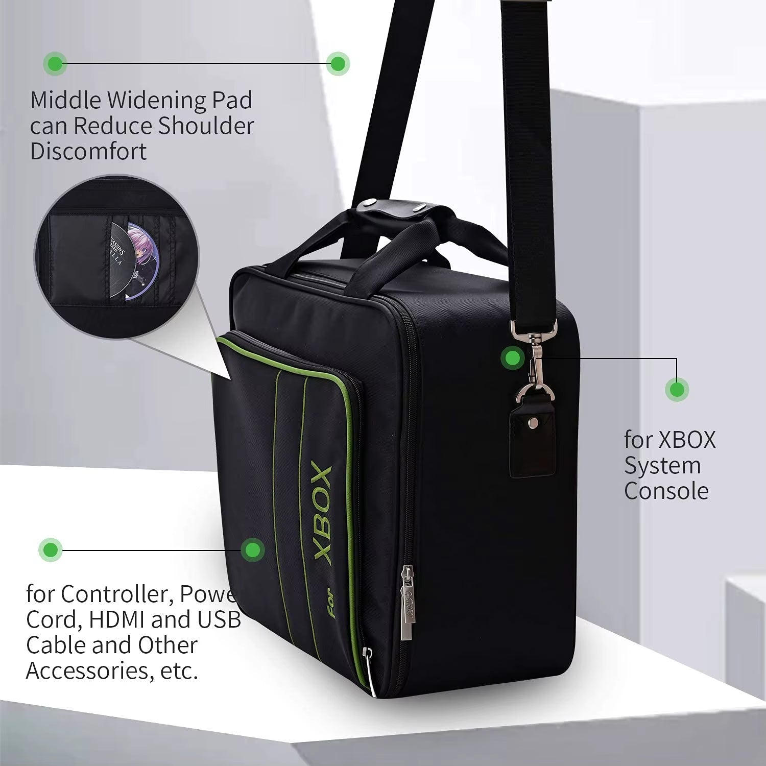 Carrying Case for Xbox Series X S, Xbox Series X Carrying Case Travel, Travel Bag for Xbox Console, Controllers&Otheraccessories
