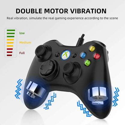 Xbox 360 Controller, Wired PC Game Controller Joystick Gamepad for Xbox 360 & PC Windows