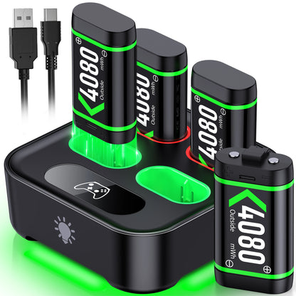 Rechargeable Battery for Xbox One Controller 4 X 3600Mwh Battery for Xbox One/Xbox Series X/S Charging Accessories ﻿