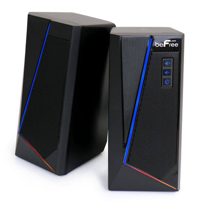 2.0 Computer Gaming Speakers with LED RGB Lights