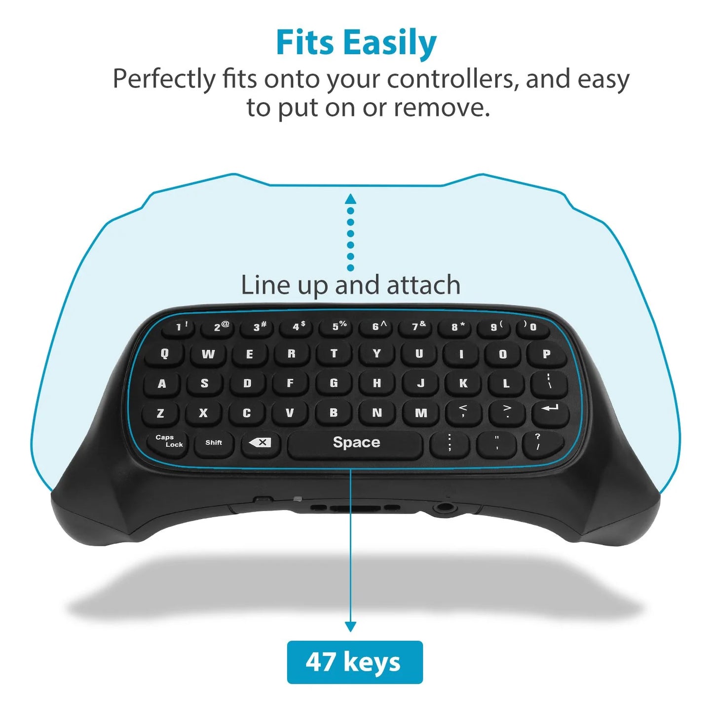 Wireless Keyboard for Xbox One Controller,Xbox Series X/S,Green Backlight Gaming Chatpad Keypad with USB Receiver 3.5Mm Audio Jack,Xbox Accessories for Xbox One/One S/Elite/2 Controller, Black