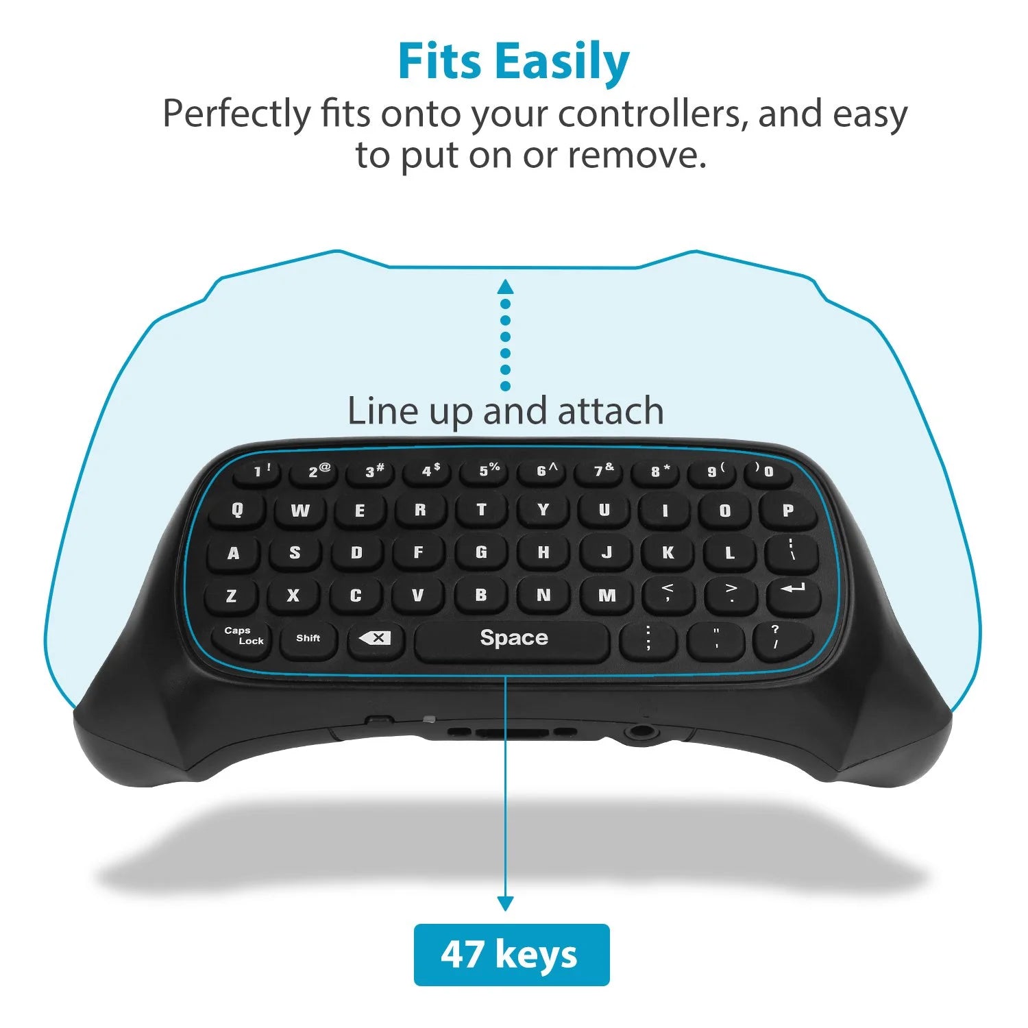 Wireless Keyboard for Xbox One Controller,Xbox Series X/S,Green Backlight Gaming Chatpad Keypad with USB Receiver 3.5Mm Audio Jack,Xbox Accessories for Xbox One/One S/Elite/2 Controller, Black