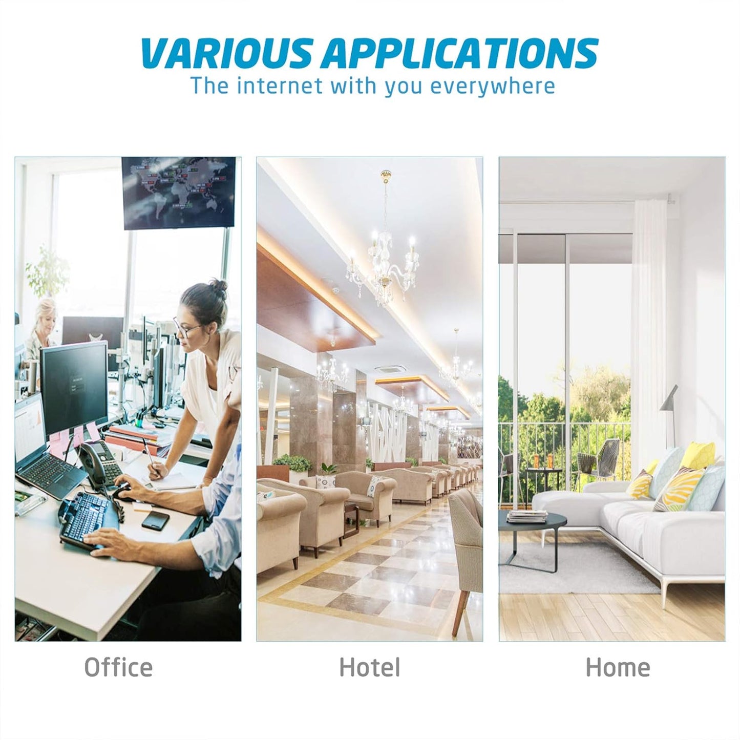 Cat 7 Flat Ethernet Cable 50Ft White, High Speed 10GB Shielded (STP) LAN Internet Network Cable Ethernet Patch Computer Cable with Rj45 Connectors and 25Pcs Adhesive Cable Clips