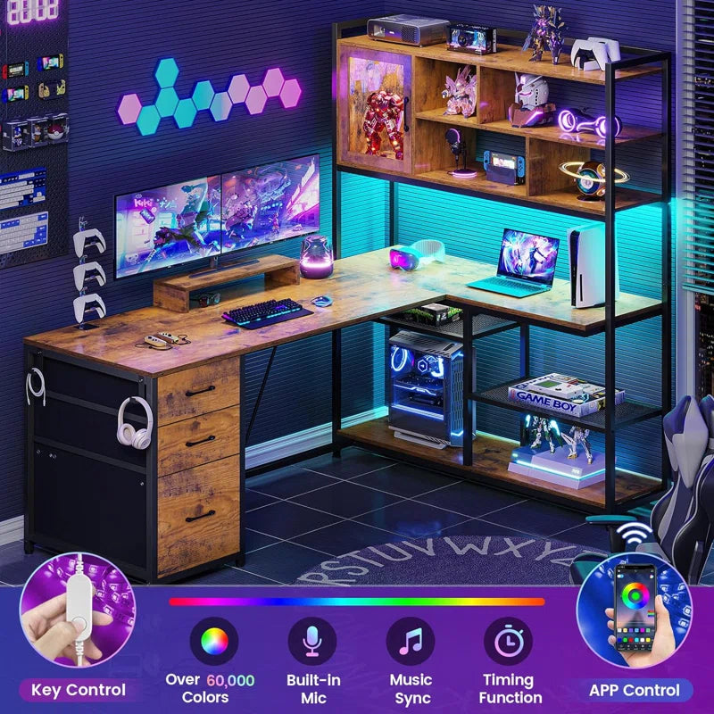 Barbarino L-Shaped Computer Desk