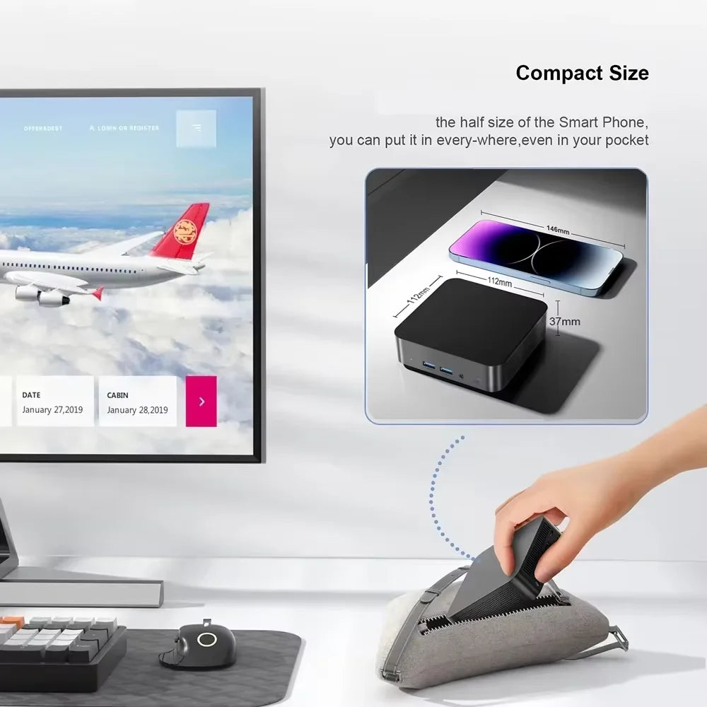 MINI Computer Windows 11 Intel Core I9 8950HK 16GB RAM 1TB SSD Computer Dual WIFI 6 BT5.2 4KHD Gaming PC