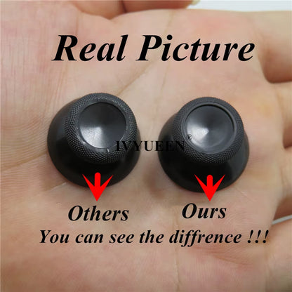 6 Pcs Black 3D Analog Joystick Stick for Xbox One X Elite S Slim Controller Analogue Thumbsticks Caps Mushroom with Tool