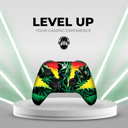 Green Weed Grass Custom X-Box Controller Wireless Compatible with X-Box One/Series X/S Proudly Customized in USA with Permanent HYDRO-DIP Printing (NOT JUST a SKIN)