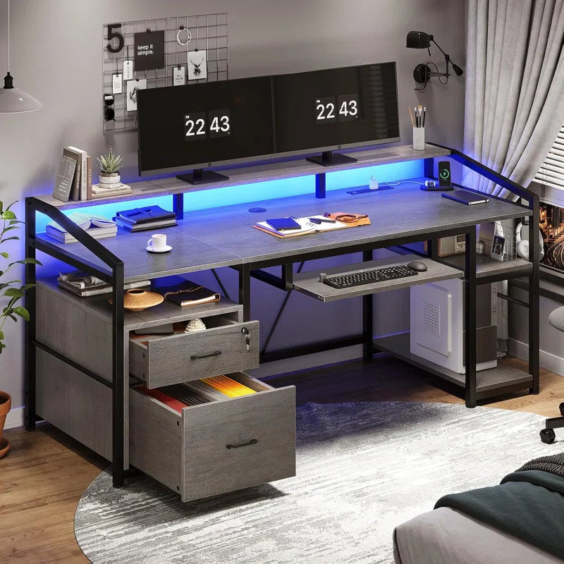 Ralphio Metal Base Computer Desk