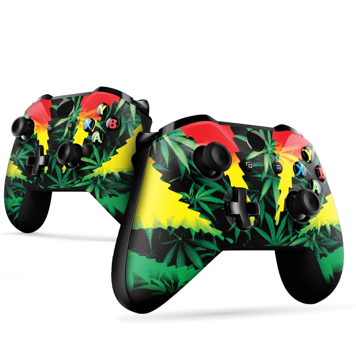 Green Weed Grass Custom X-Box Controller Wireless Compatible with X-Box One/Series X/S Proudly Customized in USA with Permanent HYDRO-DIP Printing (NOT JUST a SKIN)