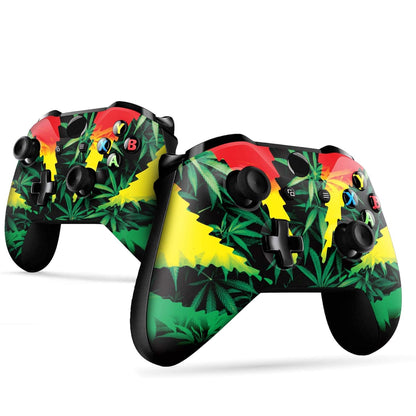 Green Weed Grass Custom X-Box Controller Wireless Compatible with X-Box One/Series X/S Proudly Customized in USA with Permanent HYDRO-DIP Printing (NOT JUST a SKIN)