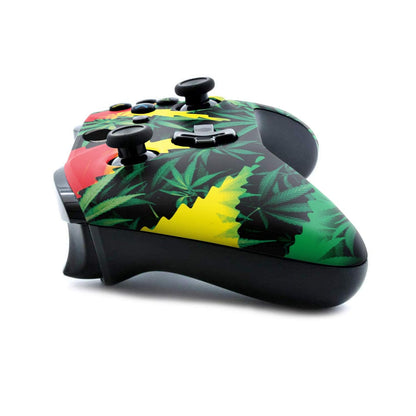 Green Weed Grass Custom X-Box Controller Wireless Compatible with X-Box One/Series X/S Proudly Customized in USA with Permanent HYDRO-DIP Printing (NOT JUST a SKIN)