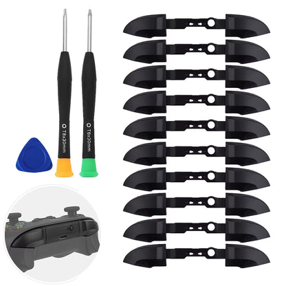 10 Pcs Bumpers Replacement LB RB Button for Xbox Series X/S Controllers Black Shoulder Trigger Buttons Top Middle Bracket Repair