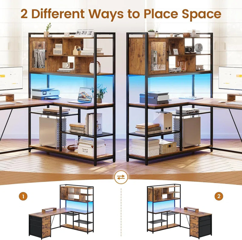 Barbarino L-Shaped Computer Desk