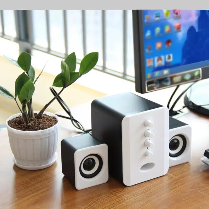 USB Subwoofer Speaker System, Wired Computer Speakers Great USB for DJ Music, Movies, Gaming, and Multimedia Laptops Computer