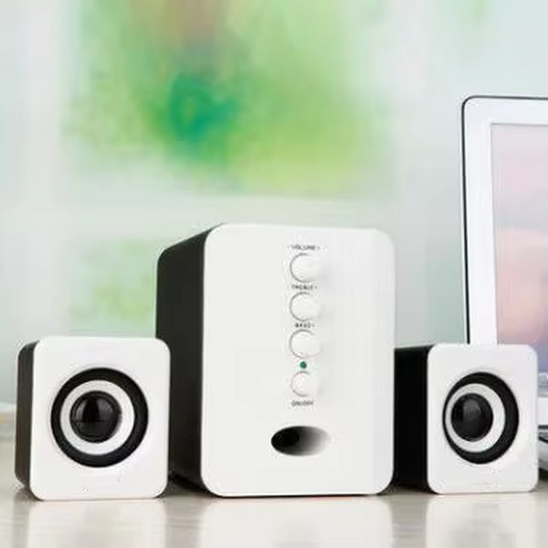 USB Subwoofer Speaker System, Wired Computer Speakers Great USB for DJ Music, Movies, Gaming, and Multimedia Laptops Computer