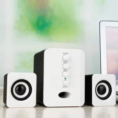 USB Subwoofer Speaker System, Wired Computer Speakers Great USB for DJ Music, Movies, Gaming, and Multimedia Laptops Computer