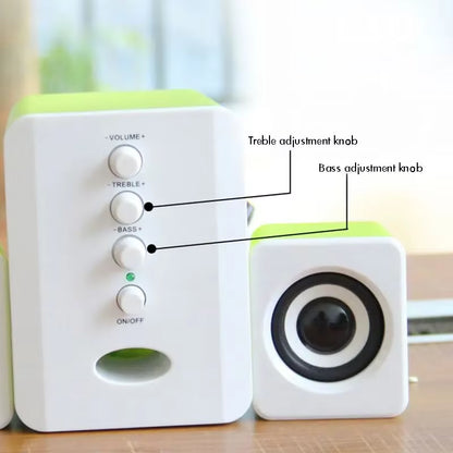 USB Subwoofer Speaker System, Wired Computer Speakers Great USB for DJ Music, Movies, Gaming, and Multimedia Laptops Computer