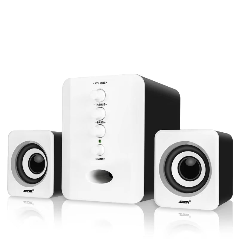 USB Subwoofer Speaker System, Wired Computer Speakers Great USB for DJ Music, Movies, Gaming, and Multimedia Laptops Computer