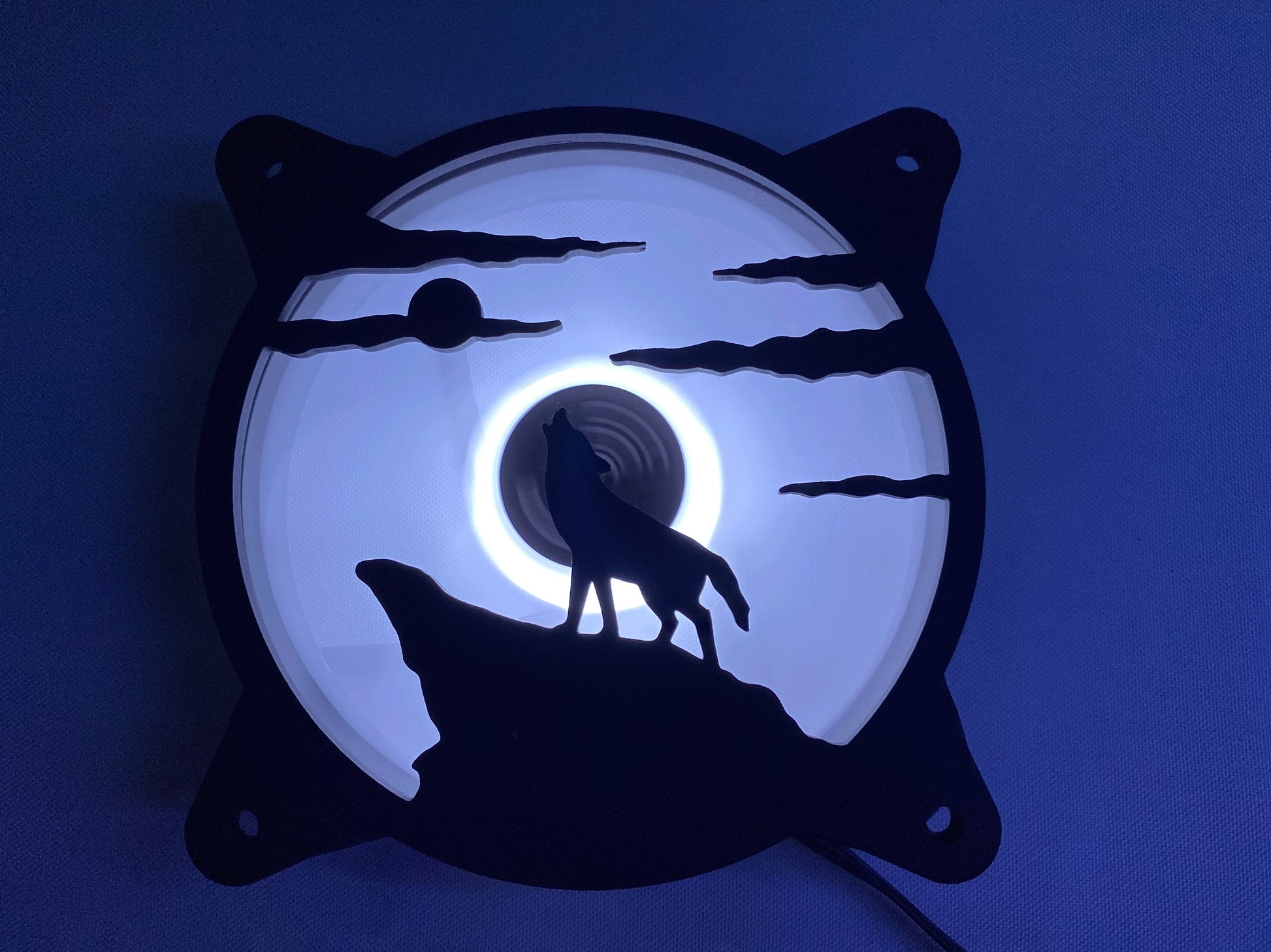 Wolf Howling Computer Fan Grill Shroud Cover 120Mm 140Mm