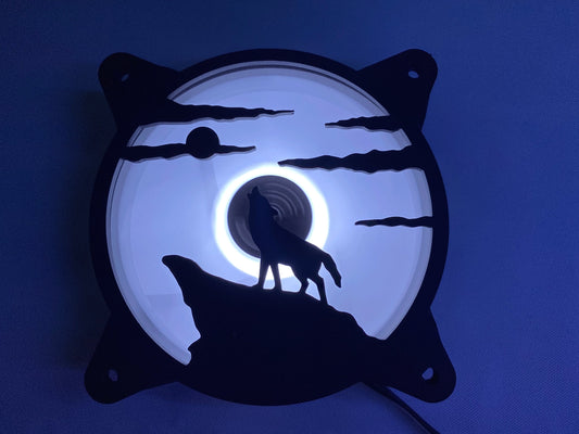 Wolf Howling Computer Fan Grill Shroud Cover 120Mm 140Mm