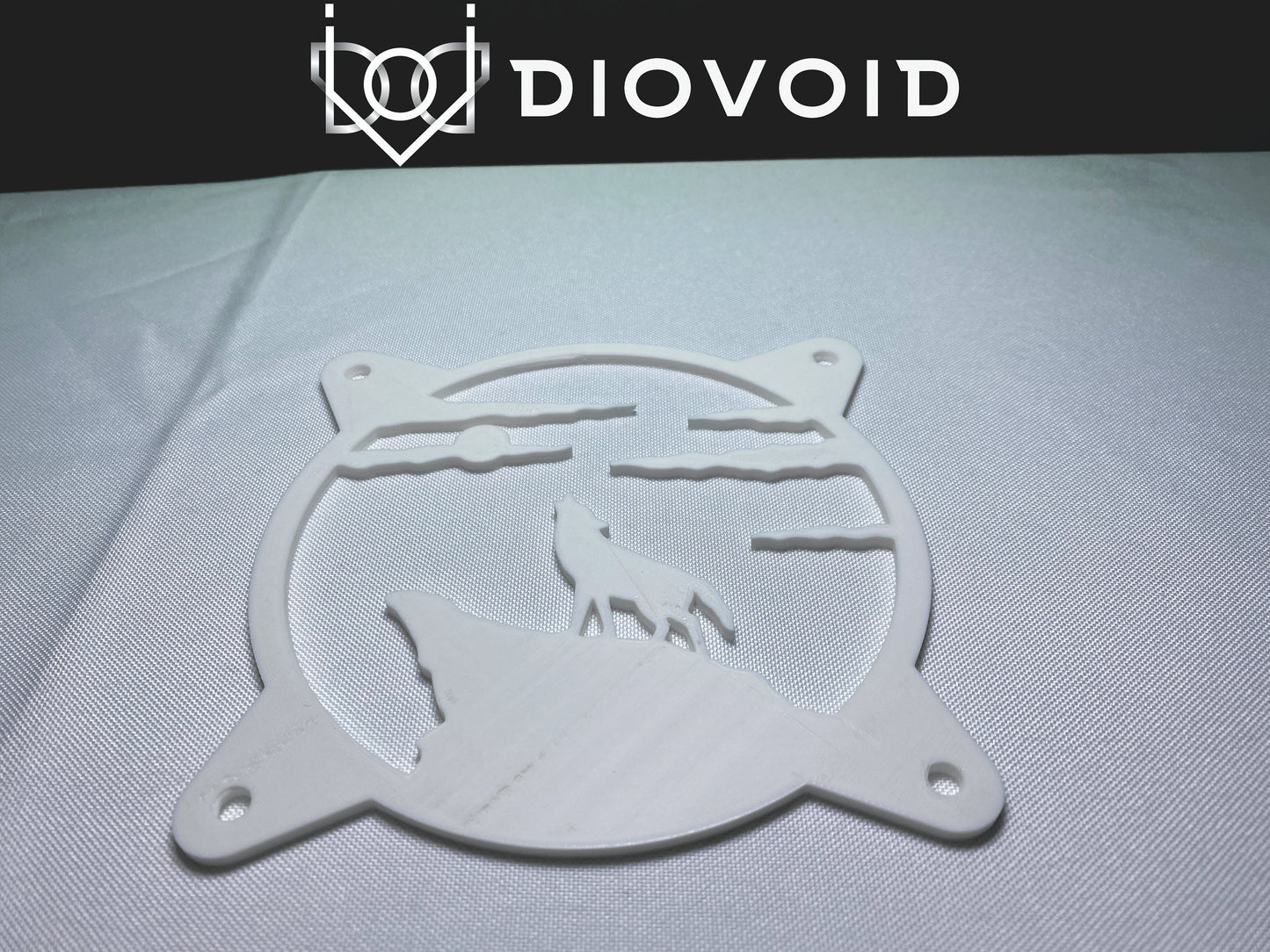 Wolf Howling Computer Fan Grill Shroud Cover 120Mm 140Mm